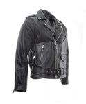 Classic Brando biker jacket in natural waxy cowhide. 113
