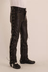 Lace Sided Leather Jean Biker Fashion Cruiser Classic Out-Law (305)
