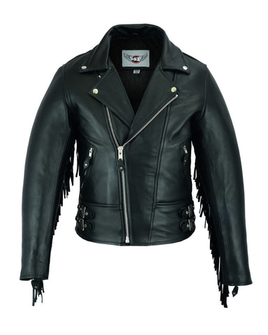 Maveric Patrol Leather jacket with fringes - Western look for rockers and bikers 103