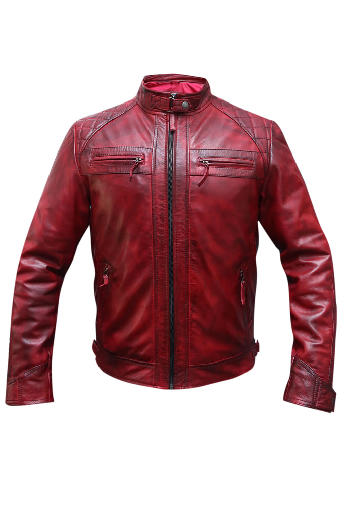 Red Bridge Men Jacket Biker Jacket Leather Jacket Brando Real