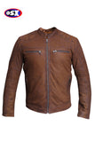 BLOUSON SHEEP NAPPA LEATHER JAKETS SNUFF CALTEL 1167