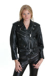 Brando Biker cowhide Leather Jacket (Perfecto) in women's fit.113-L