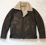 Men's Classic Real Sheepskin Pilot flying Bomber Aviator B3 Shearling Leather Jakets