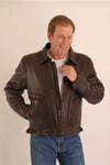 Classic  Flying Pilot Brown Leather Aviator Jacket 159