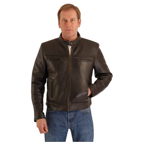 Blouson Cruiser Biker Cowhide Leather Jacket Vespa 164