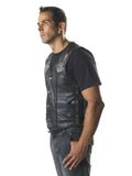 Leather Wastcoat With Side Lace Snake Skin 202SN