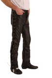Lace Sided Leather Jean Biker Fashion Cruiser Classic Out-Law (305)