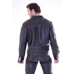 Mcqueen Leather Jacket In Waxyhide Back