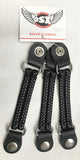 Chopper Braided Leather Bike Chain Vest Extender With  Steel Press Stud Ac 06/3