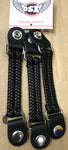 Chopper Braided Leather Bike Chain Vest Extender With  Steel Press Stud Ac 06/3