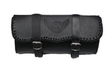 Motorcycle Cow Hide Leather Luggage Tool Rool KIt Rench AC11