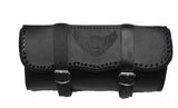 Motorcycle Cow Hide Leather Luggage Tool Rool KIt Rench AC11