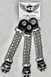 CHOPPER VEST EXTENDER LINK CHAIN WITH IRON CROSS PRESS STUD AC8182T