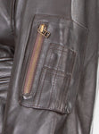 Pilot Bumber Commander Flying Leather jacket with removable fur collar 1125