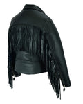 Maveric Patrol Leather jacket with fringes - Western look for rockers and bikers 103
