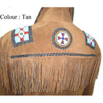 Western Cow Boy Leather Suede Fringe - Huron Jacket 140