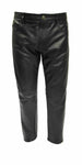 Low Waist Straight Cut Leather Jeans  313
