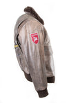 B2 : Men's Top Gun Pilot Bomber Fling Aviation Leather Jacket 157