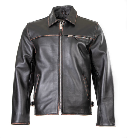 Classic Blouson Punk Rock Street Fashion Leather Punk Antique Jacket 117A