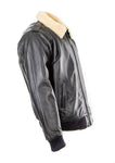 Pilot Bomber Fling Leather Jacket With fur Collar 158