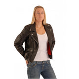 Atlas Biker Women's padded patrol jacket in leather.102