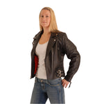Atlas Biker Women's padded patrol jacket in leather.102
